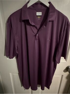 Greg Norman Collection Purple Performance Polo